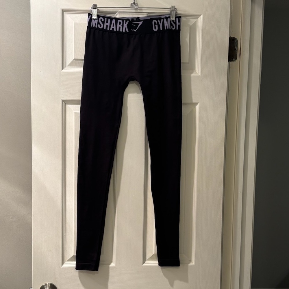 Black Gymshark High Rise Leggings Workout Athletic Small